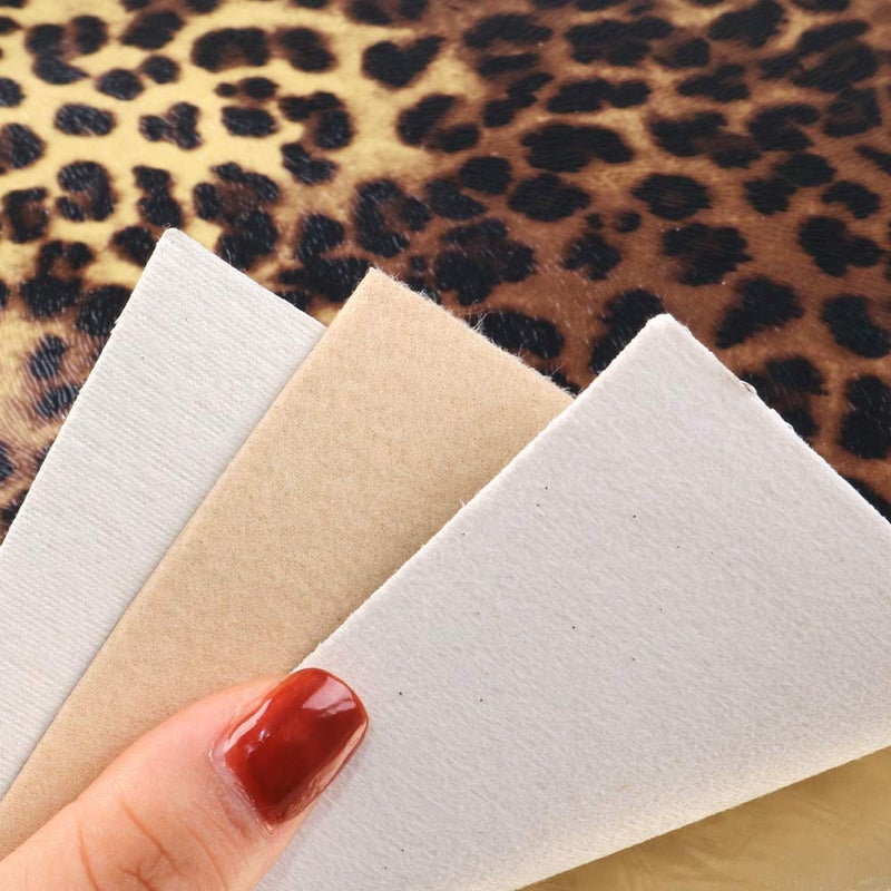 David angie Leopard Printed Faux Leather Sheet Metallic Burst Crack Synthetic Leather Fabric Assorted 6 PCS 7.7" x 12.9" (20 cm x 33 cm) for Hair Accessories DIY Crafts Making (Leopard Pattern B) - Image 5